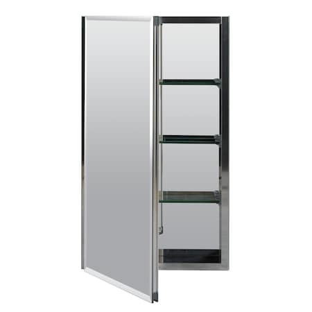 Zenith Products 15" FRAMELESS ALUMINUM SWING DOOR MEDICINE CABINET EMRA1526